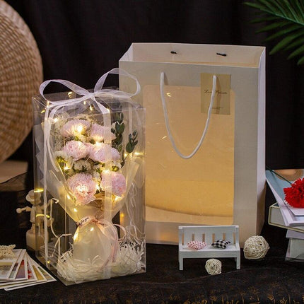 Eternal Blossom: Luxurious Carnation & Gypsophila Dried Flower Gift Set