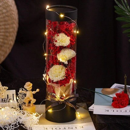 Eternal Blossom: Luxurious Carnation & Gypsophila Dried Flower Gift Set - Très Elite