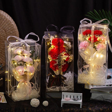 Eternal Blossom: Luxurious Carnation & Gypsophila Dried Flower Gift Set - Très Elite