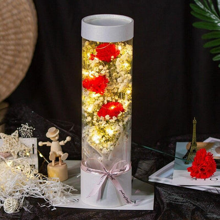 Eternal Blossom: Luxurious Carnation & Gypsophila Dried Flower Gift Set - Très Elite