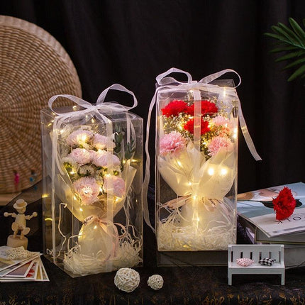 Eternal Blossom: Luxurious Carnation & Gypsophila Dried Flower Gift Set - Très Elite