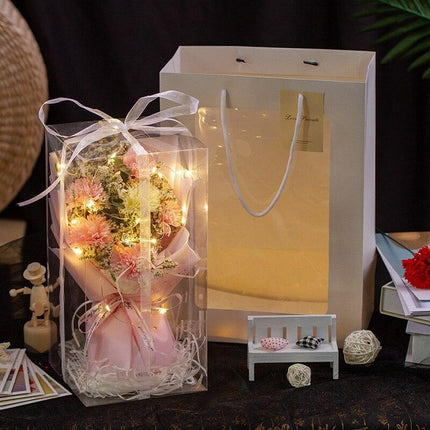 Eternal Blossom: Luxurious Carnation & Gypsophila Dried Flower Gift Set - Très Elite