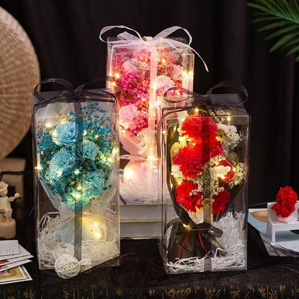 Eternal Blossom: Luxurious Carnation & Gypsophila Dried Flower Gift Set - Très Elite