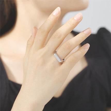 Eternal Connection Customizable Stainless Steel Couple Rings - A Celebration of Infinite Love - Très Elite