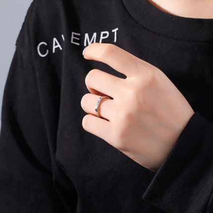 Eternal Connection Customizable Stainless Steel Couple Rings - A Celebration of Infinite Love - Très Elite