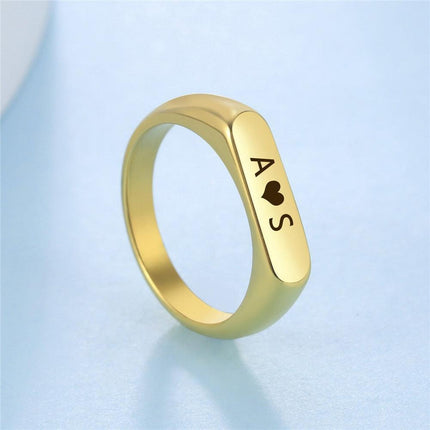 Eternal Connection Customizable Stainless Steel Couple Rings - A Celebration of Infinite Love - Très Elite