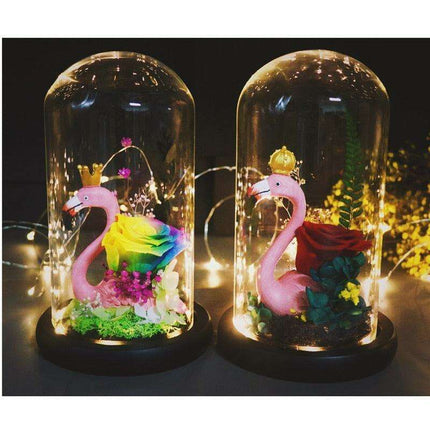Eternal Elegance Glass Dome - Preserved Rose and Hydrangea for Timeless Charm - Très Elite