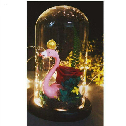 Eternal Elegance Glass Dome - Preserved Rose and Hydrangea for Timeless Charm - Très Elite