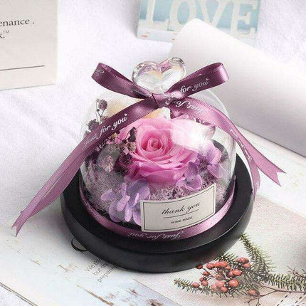 Eternal Elegance Rose Glass Display - A Timeless Tribute to Lasting Affection - Très Elite
