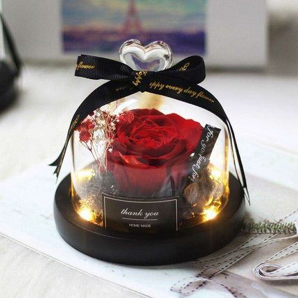 Eternal Elegance Rose Glass Display - A Timeless Tribute to Lasting Affection - Très Elite