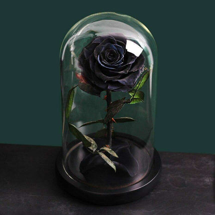 Eternal Enchantment: Exquisite Preserved Rose in Glass Dome Display - Très Elite