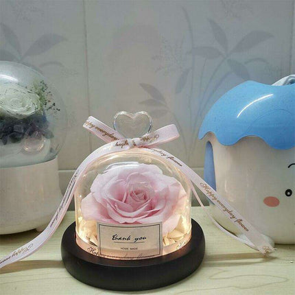 Eternal Romance - Glass Enchantment with Preserved Roses and LED Lights - Très Elite