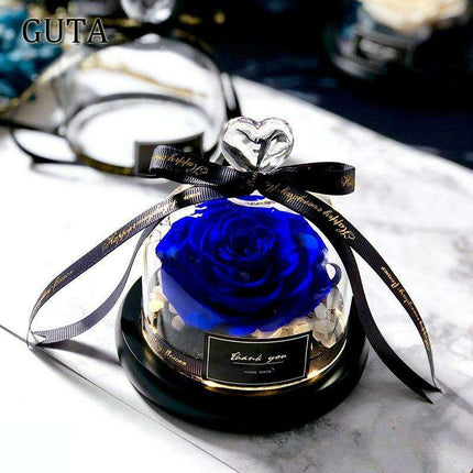 Eternal Romance - Glass Enchantment with Preserved Roses and LED Lights - Très Elite