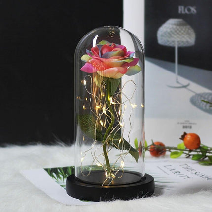 Eternal Rose LED Glass Dome for Enchanting Decor