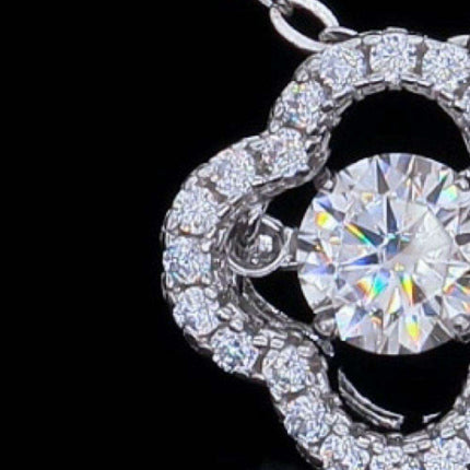 Ethereal Blossom Lab-Grown Diamond Pendant Necklace - Classic Sophistication