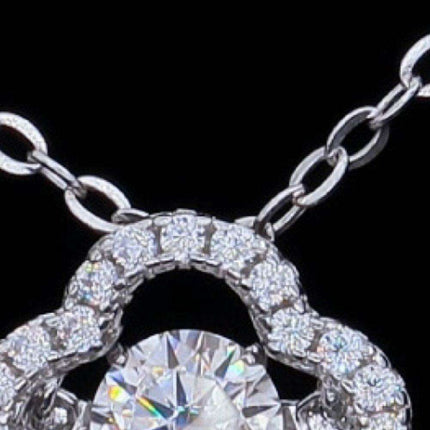 Ethereal Blossom Lab-Grown Diamond Pendant Necklace - Classic Sophistication