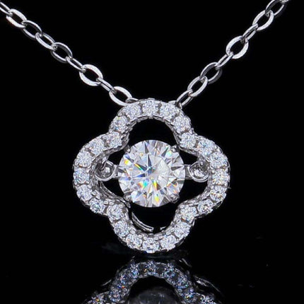 Ethereal Blossom Lab-Grown Diamond Pendant Necklace - Classic Sophistication