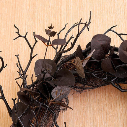 Ethereal Rose & Twisted Branch Wreath - Elegant Halloween Decor & Thoughtful Gift - Très Elite
