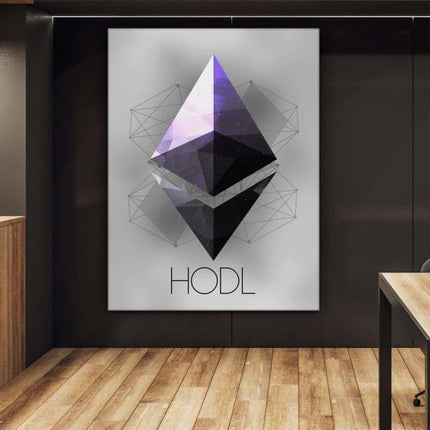 Ethereum Luxe Canvas Art: Modern Decor for Crypto Lovers- Très Elite- Très Elite