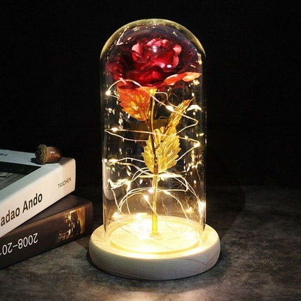 Everlasting Love: Enchanted Rose Display in Heart-Shaped Glass Dome - Luxurious Gift for Memorable Occasions - Très Elite