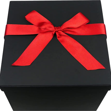 Everlasting Romance: 12 Stem Preserved Red Rose Bouquet in Elegant Round Case - Très Elite