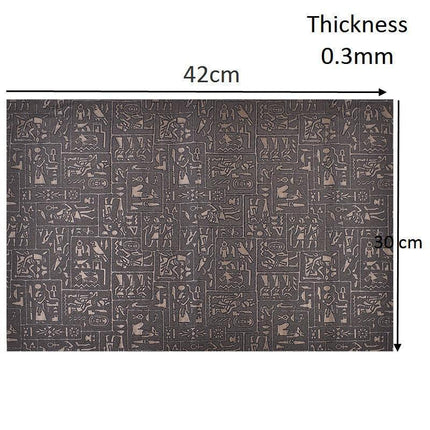Exotic Egyptian-Inspired Faux Leather Crafting Fabric - Ignite Your Imagination - Très Elite