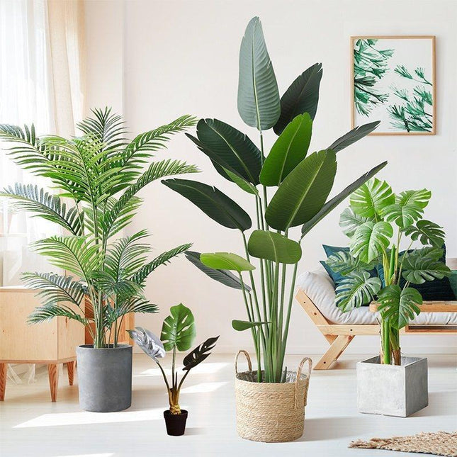 Exotic Paradise: Realistic Lifelike Artificial Palm Leaf Plants - Premium Collection