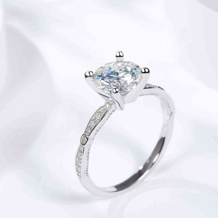 Exquisite 1.5 Carat Lab-Grown Diamond Sterling Silver Ring: Timeless Elegance and Authenticity
