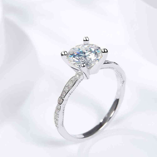 Exquisite 1.5 Carat Lab-Grown Diamond Sterling Silver Ring: Timeless Elegance and Authenticity