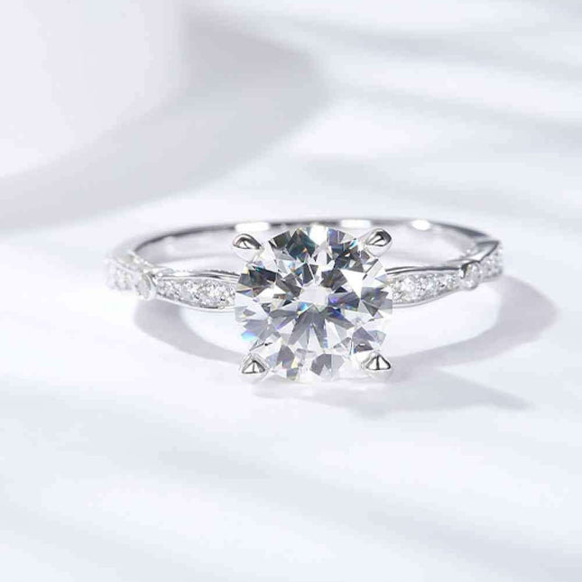 Exquisite 1.5 Carat Lab-Grown Diamond Sterling Silver Ring: Timeless Elegance and Authenticity