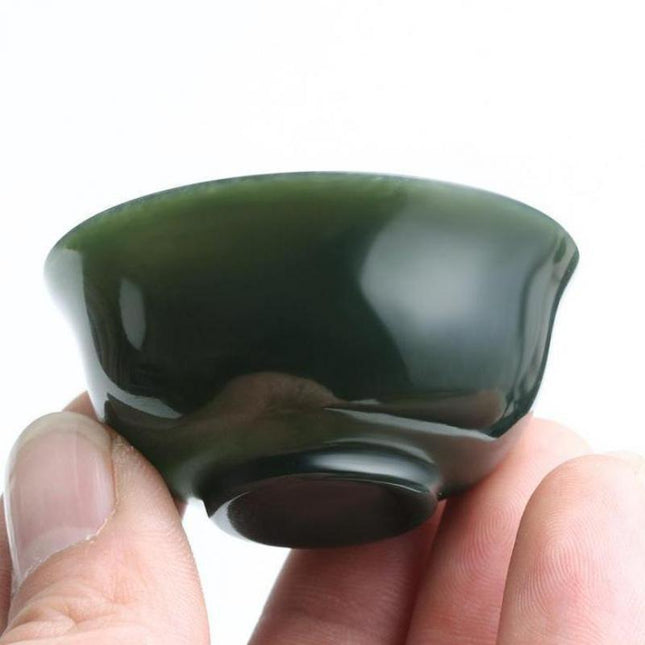Exquisite Hetian Nephrite Jade Tea Master Cups for Elevated Gongfu Rituals