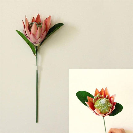 Exquisite Silk Protea Flower Stem - Luxurious Botanical Display..