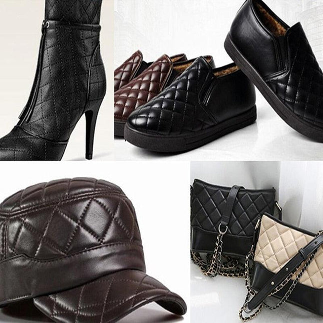 Extra Large Premium Black PU Leather Crafting Sheet - Ideal for DIY Projects