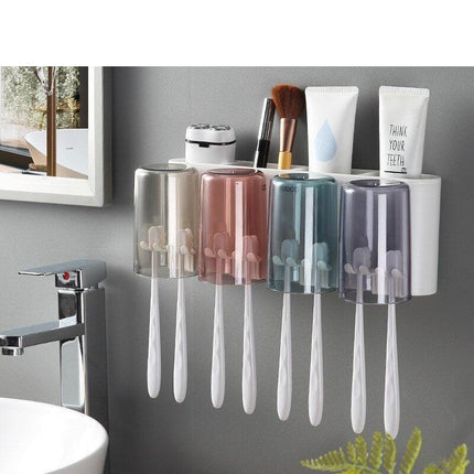 Family-Friendly Toothbrush Holder - Ultimate Bathroom Organizer for Shared Spaces..