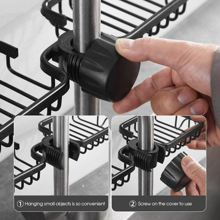 Faucet-Mounted Kitchen Storage Solution with Shelf