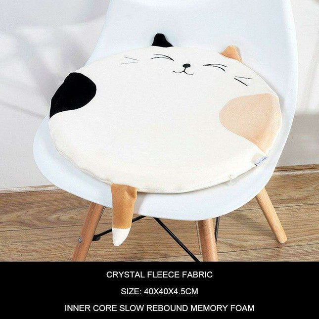 Feline Fantasy Memory Foam Seat Cushion - Charming Comfort for Every Space