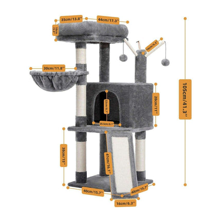 Feline Wonderland: Engaging Multi-Level Scratching Tower for Happy and Playful Cats - Très Elite