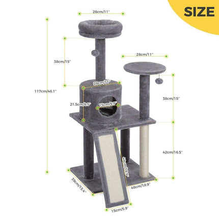 Feline Wonderland: Engaging Multi-Level Scratching Tower for Happy and Playful Cats - Très Elite