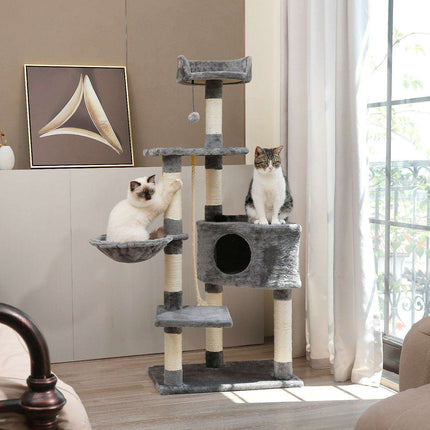 Feline Wonderland: Engaging Multi-Level Scratching Tower for Happy and Playful Cats - Très Elite