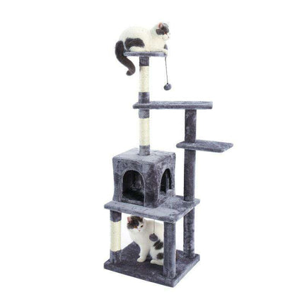 Feline Wonderland: Engaging Multi-Level Scratching Tower for Happy and Playful Cats - Très Elite