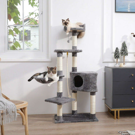 Feline Wonderland: Engaging Multi-Level Scratching Tower for Happy and Playful Cats - Très Elite