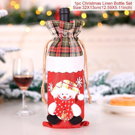 Festive Cheer Wine Bottle Cover - Perfect for Holiday Gatherings