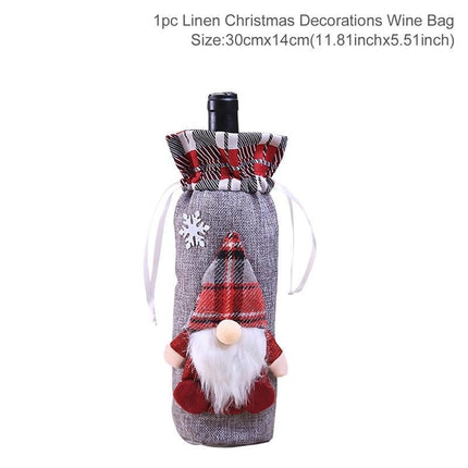 Festive Cheer Wine Bottle Cover - Perfect for Holiday Gatherings