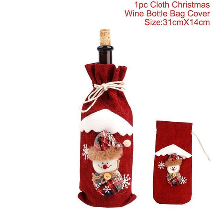 Festive Cheer Wine Bottle Cover - Perfect for Holiday Gatherings