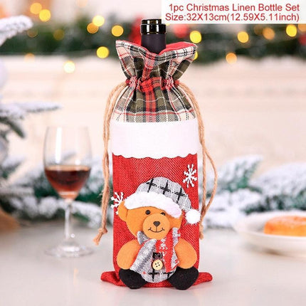 Festive Cheer Wine Bottle Cover - Perfect for Holiday Gatherings