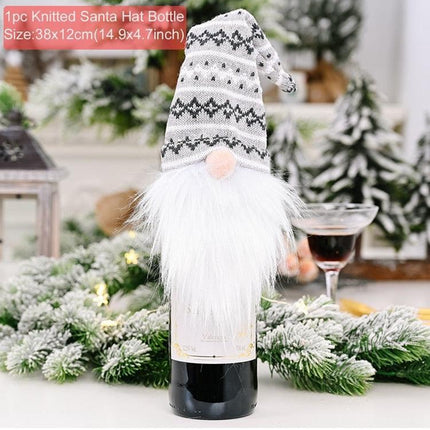 Festive Cheer Wine Bottle Cover - Perfect for Holiday Gatherings