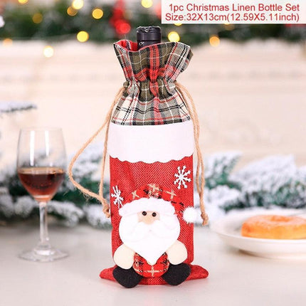 Festive Cheer Wine Bottle Cover - Perfect for Holiday Gatherings