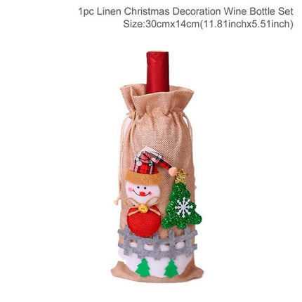 Festive Cheer Wine Bottle Cover - Perfect for Holiday Gatherings