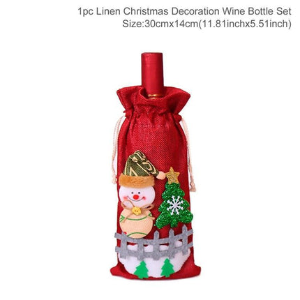 Festive Cheer Wine Bottle Cover - Perfect for Holiday Gatherings