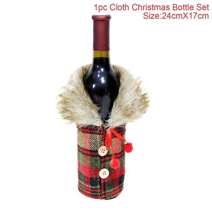 Festive Cheer Wine Bottle Cover - Perfect for Holiday Gatherings